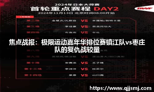 焦点战报：极限运动嘉年华排位赛镇江队vs枣庄队的复仇战较量